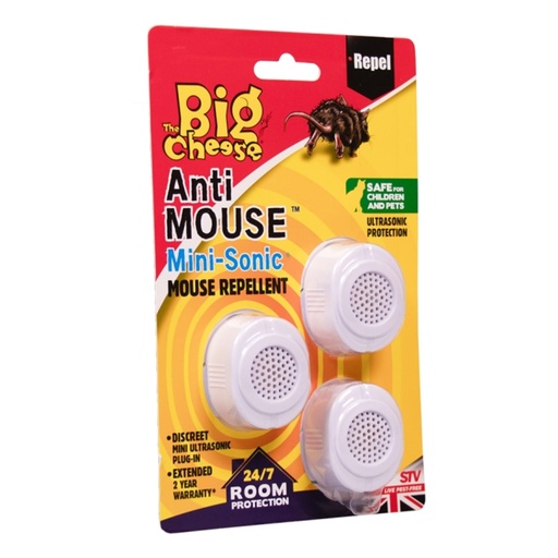 STV  Mini-Sonic Mouse Repellent - 3-Pack