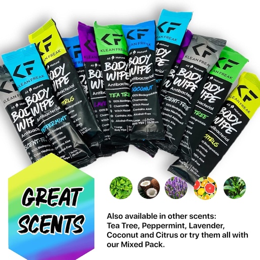 Klean Freak Body Wipes - Mini Master Pack 6 - Mixed 12 Packs