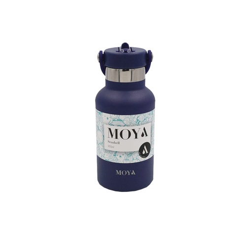 Moya "Seashell" 350ml Insulated Sustainable Water Bottle Navy