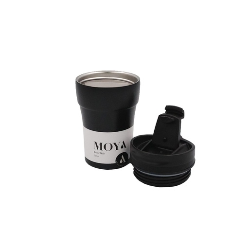 Moya "Low Tide" 250ml Travel Coffee Mug Black/Black