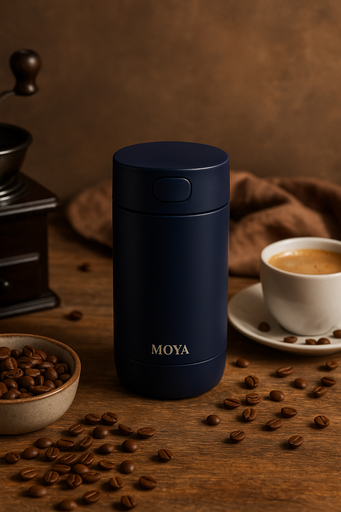 Moya "Ripple" 240ml Travel Coffee Mug Navy
