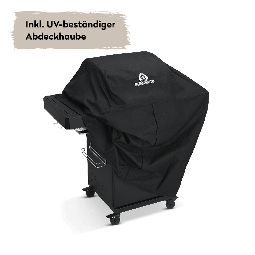 Burnhard FRED Jr. - 2-Burner Gas Grill Deluxe Black Edition - Series 3 with Stainless Steel Grate