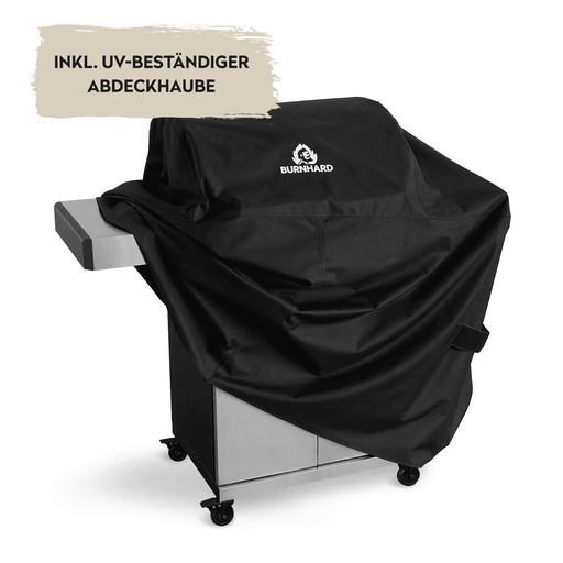 Burnhard Fat FRED - 6-Burner Gas Grill Deluxe Black Edition - Series 3 with Cast Iron Grate