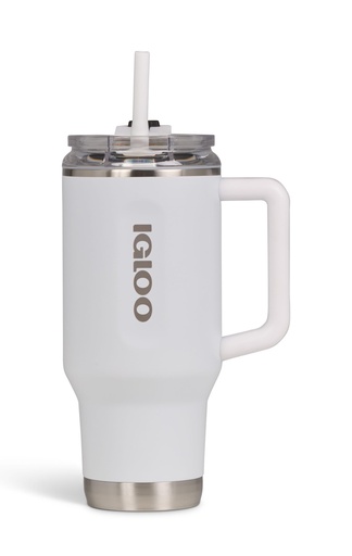 IGLOO - 32 OZ Stainless Steel Travel Mug - white -DISC