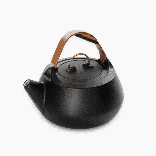 BareBones - Enamel Lined Cast Iron Teapot - Vintage White