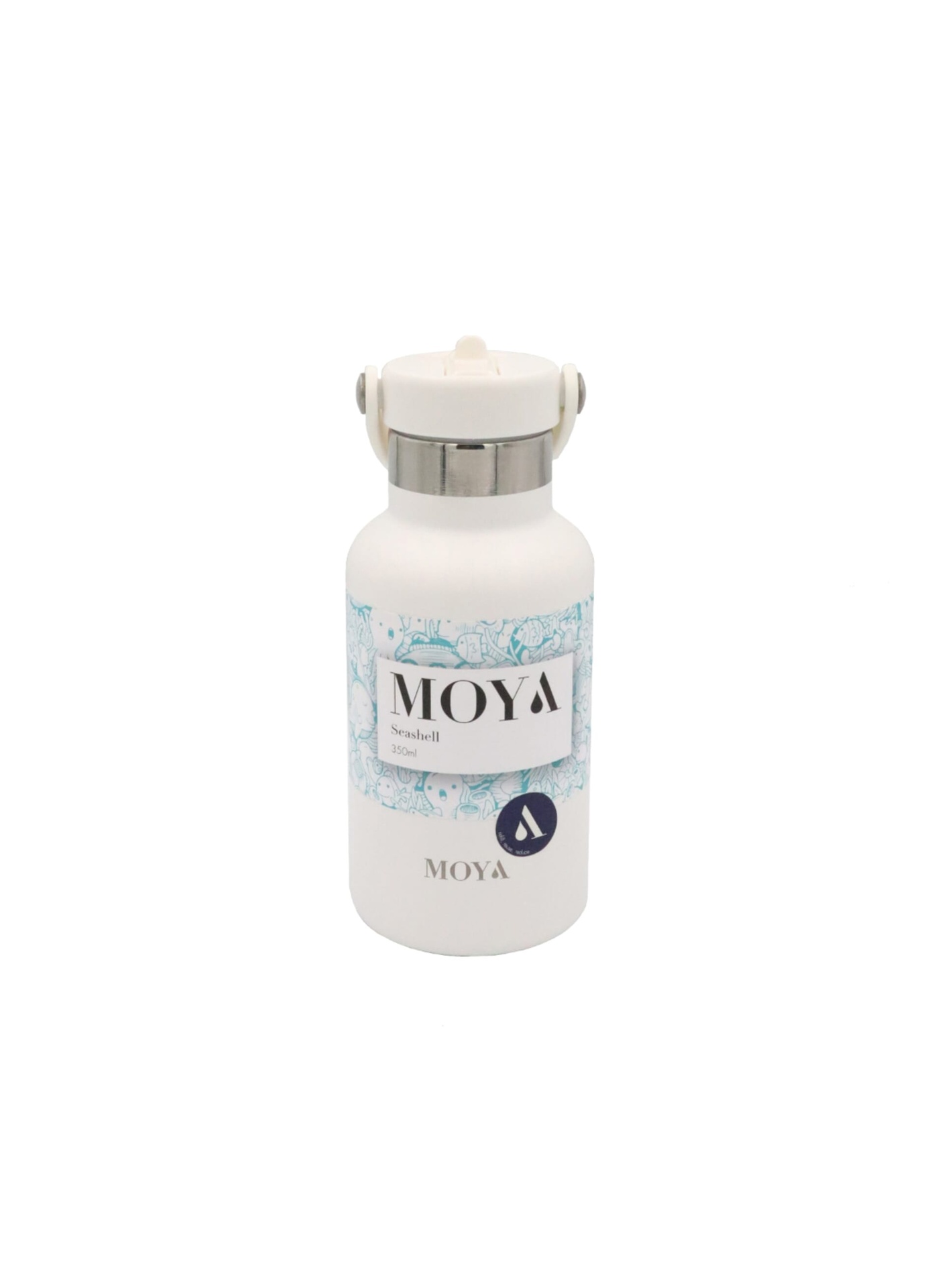 Moya"Seashell" 350ml Insulated Sustainable Water Bottle White