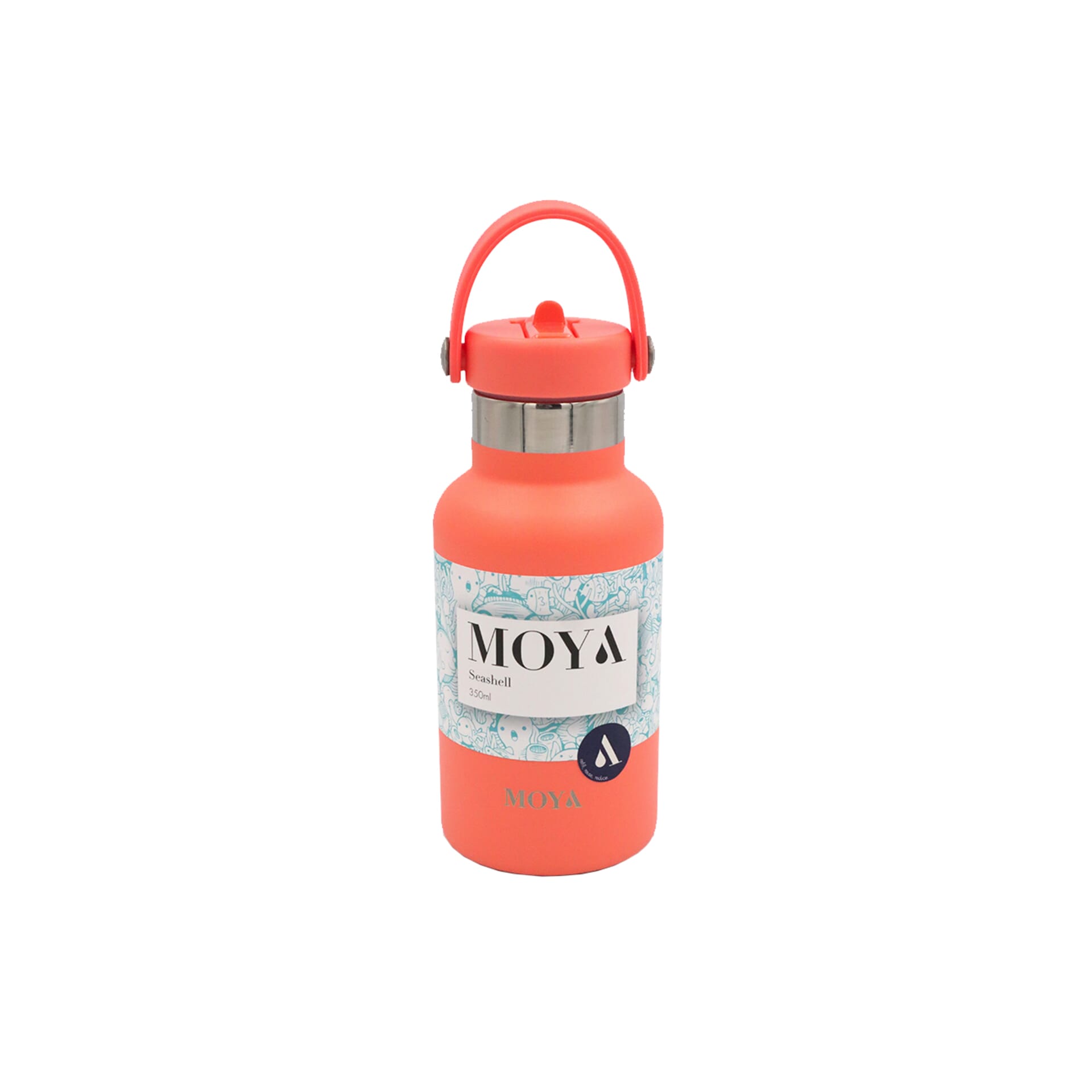 Moya "Seashell" 350ml Insulated Sustainable Water Bottle Coral