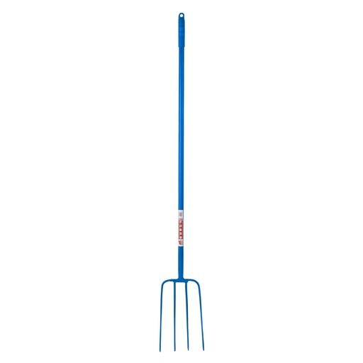 Red Gorilla - 4 Prong Manure Fork Straight Handle - Blue (48” Straight Handle)