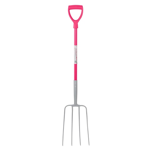 Red  Gorilla - 4 Prong Manure Fork D Handle - Pink (D Handle)