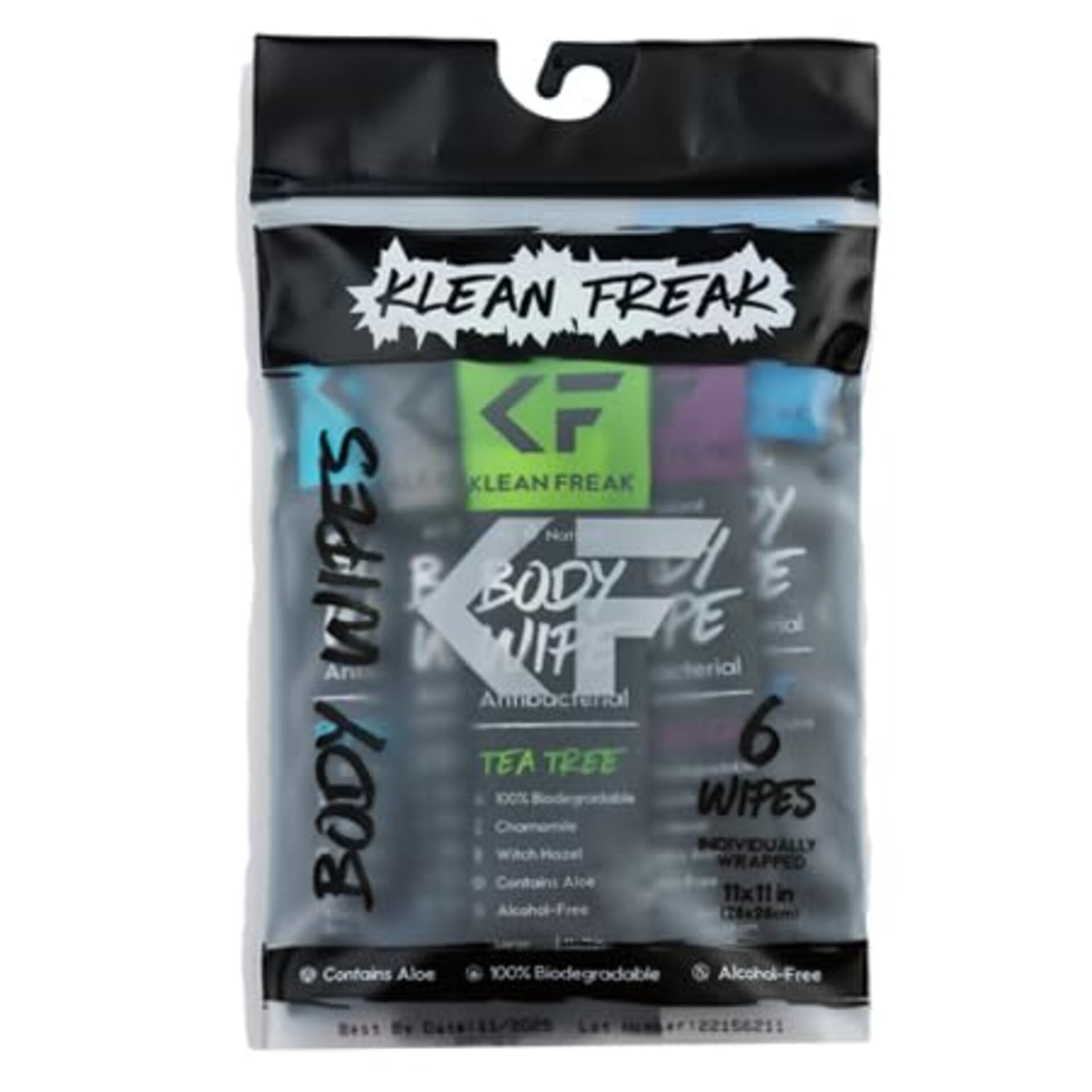 Klean Freak Body Wipes - Mini Master Pack 12 - Tea Tree Body Wipes