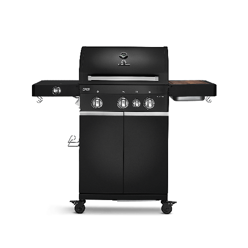 Burnhard FRED - 3-Burner Gas Grill Deluxe Black Edition - Series 3 with Cast Iron Grate
