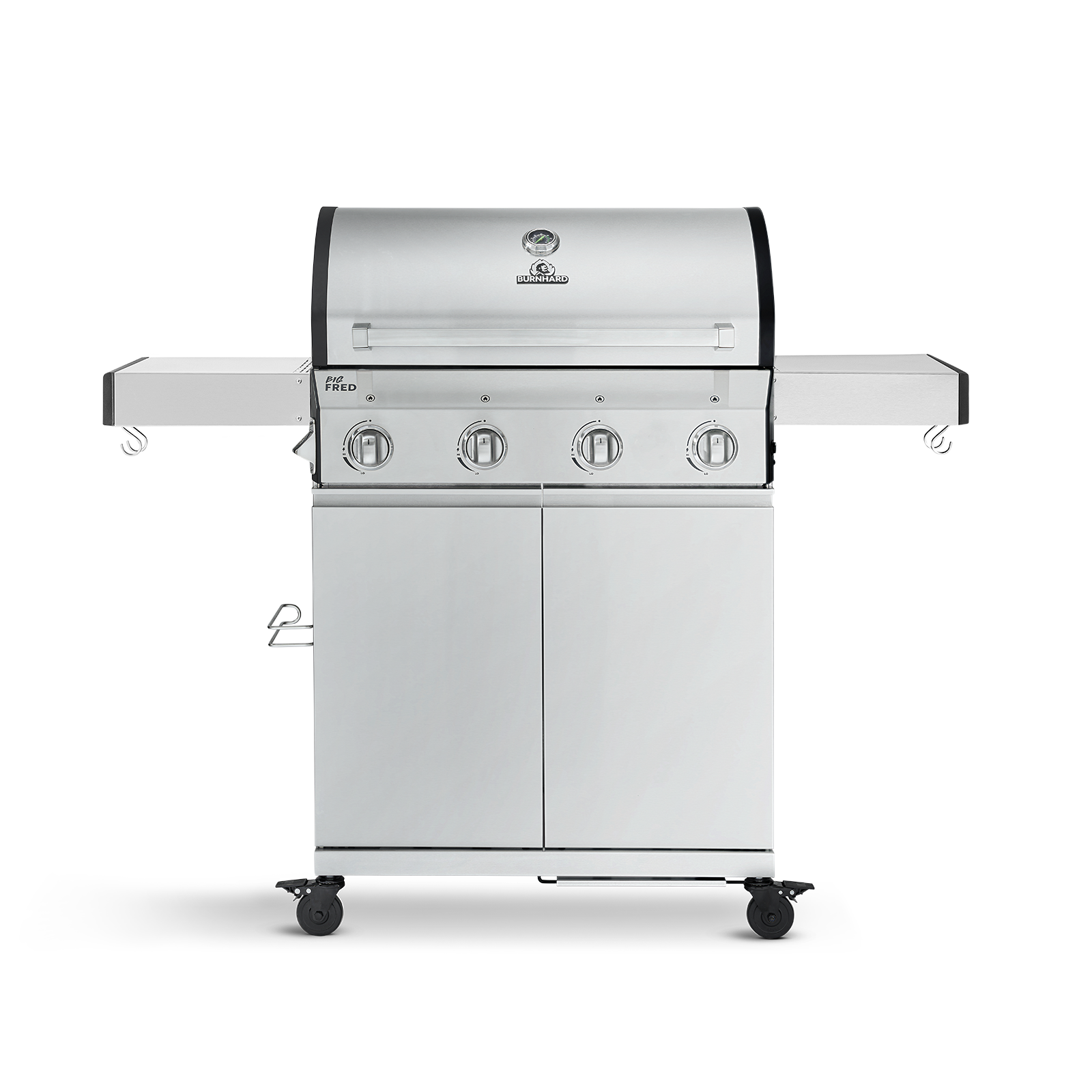 Burnhard Big FRED - 4-Burner Gas Grill Basic - Series 3 Stainless Steel with Cast Iron Grate