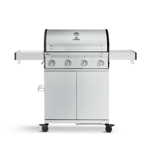 Burnhard Big FRED - 4-Burner Gas Grill Basic - Series 3 Stainless Steel with Cast Iron Grate